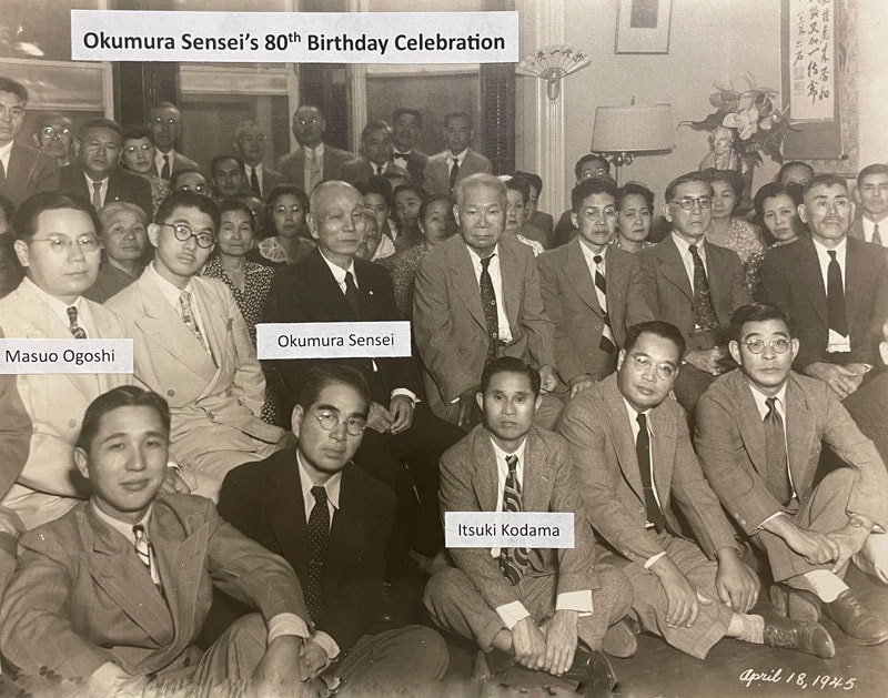 Okumura Sensei's eightieth birthday celebration, April 18, 1945