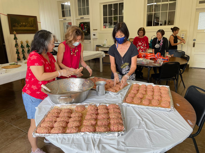 Homemade meatloaf prepared for Keauhou Shelter residents
