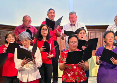 Makiki Christian Church chapel Christmas eve 2024 Chorus group singing christmas carols